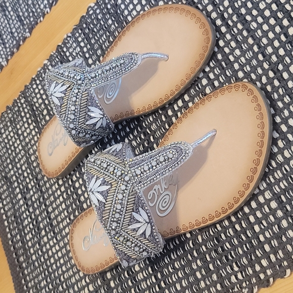naughty monkey Shoes - NWOB Naughty Monkey Embellished Sandals 9.5